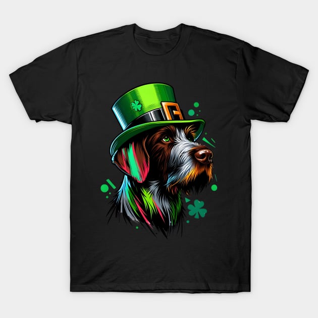 Slovakian Wirehaired Pointer Celebrates St Patrick's Day T-Shirt by ArtRUs